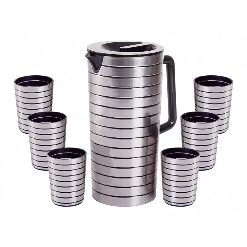 New Arrival Wholesale Fashion Wate Jug Set Acrylic Pitcher Water Kettle Sets 1Jug with 6 Cups