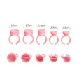 347# Disposable Pink Plastic Tattoo Pigment Ring Ink Cups Holder Tools Eyelash Extension Glue Rings