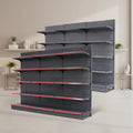 Metal Double-sided Heavy Duty Grocery Store Display Racks Shelves for Supermarket Gondola Shelving