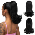 Fashion 14 Inch Synthetic Drawstring Ponytail Hair Extensions Backward Warping Net Bag Ponytails Hair Ponytail Extension