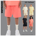DOVEARK 100%Cotton 275G Customized Logo USA Size Washed Solid Summer Autumn Thin Drawstring Men's Pure Cotton Sports Shorts