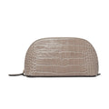 Luxury Handmade Custom Logo Crocodile Leather Cosmetic Bag with Zipper Closure Toiletry Bags for Women Makeup Bag Organizer