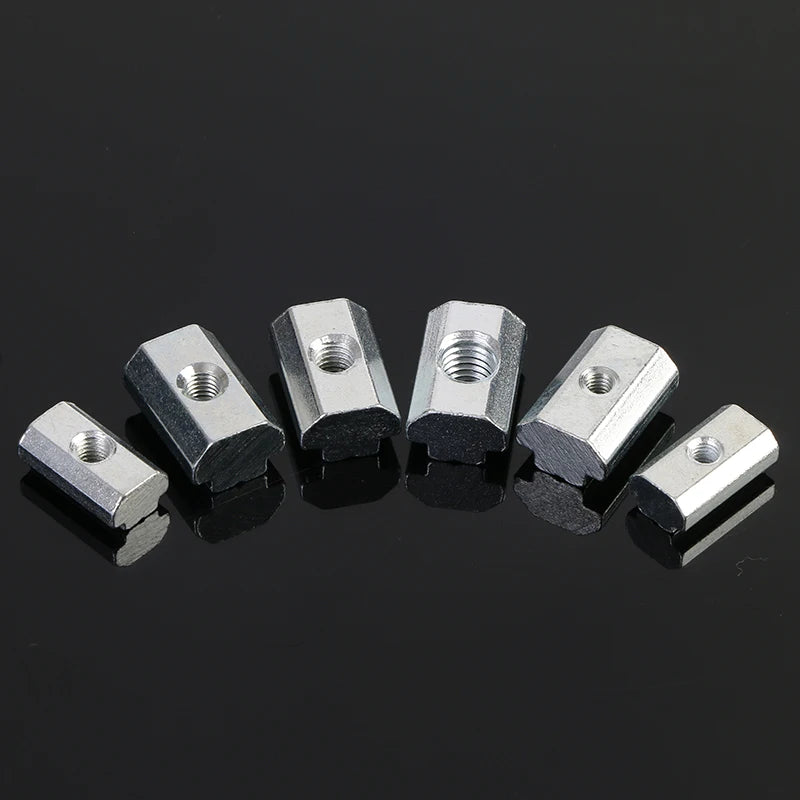 Aluminum Extrusion Spring Slider Nut Square Coil Spring Nut Carbon Steel Galvanized M8 Square T Nut