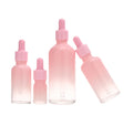 Pink Glass Dropper Bottle Cream Perfume Hair Products Skincare Packaging Cylinder Shape Volumes 5ml 10ml 15ml 20ml 50ml Boxes