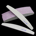 High Quality Professional Nail File Zebra Half Moon 100/180 100/100 80/80 Dual Side EVA Sponge Material Custom Logo for Salons