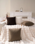 Amity Nordic Polyester Teddy Plush Pillowcase Comfortable White Sofa Cushion Cover Decorative  Home Throw Pillow Covers