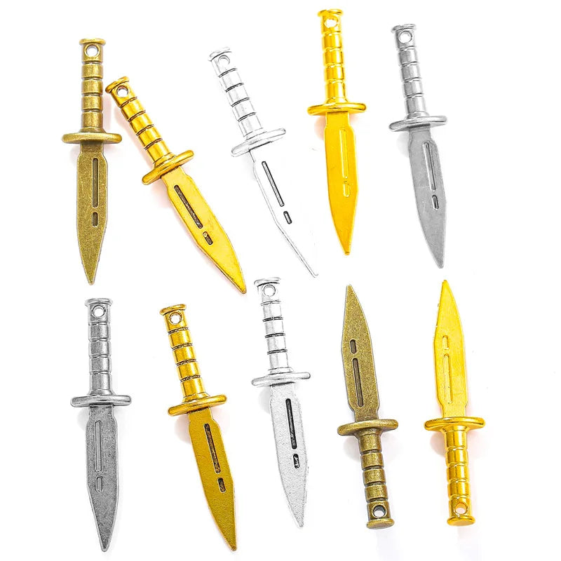 YuenZ 5 Colors New Style Zinc Alloy Dagger Charm Pendant DIY Earrings Jewelry Accessories Making 39*9.5mm M93