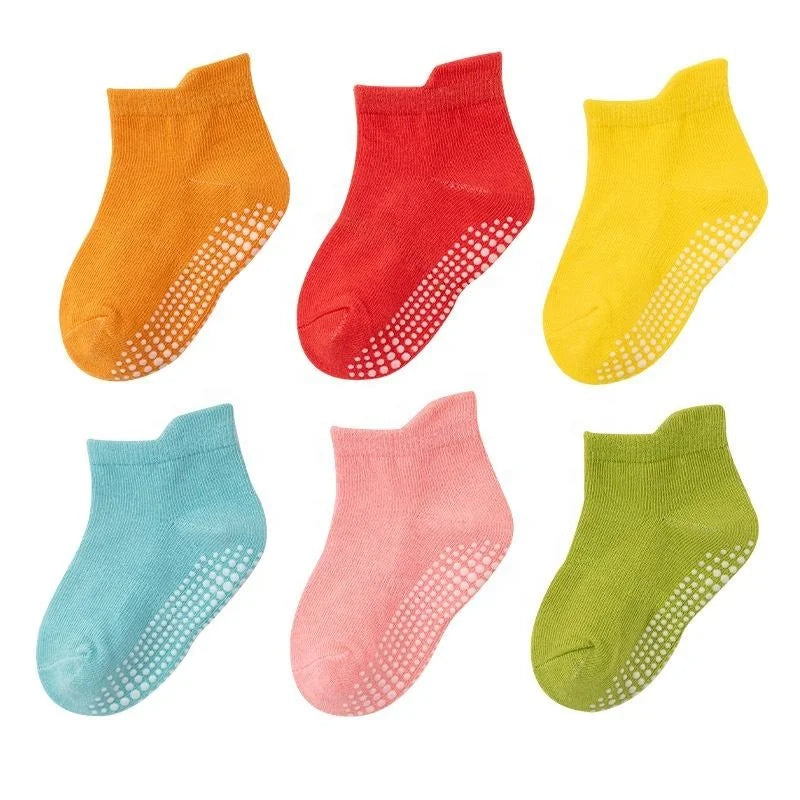 6 Pairs Cotton Per Set Cartoon Cute Middle Tube Newborn Baby Boys Girls Socks