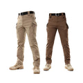 Men's Outdoor Cotton Canvas Elastic Fans Tactical Safari Casual Pant Cargo Trousers Hiking Hunting Working Pants for Men