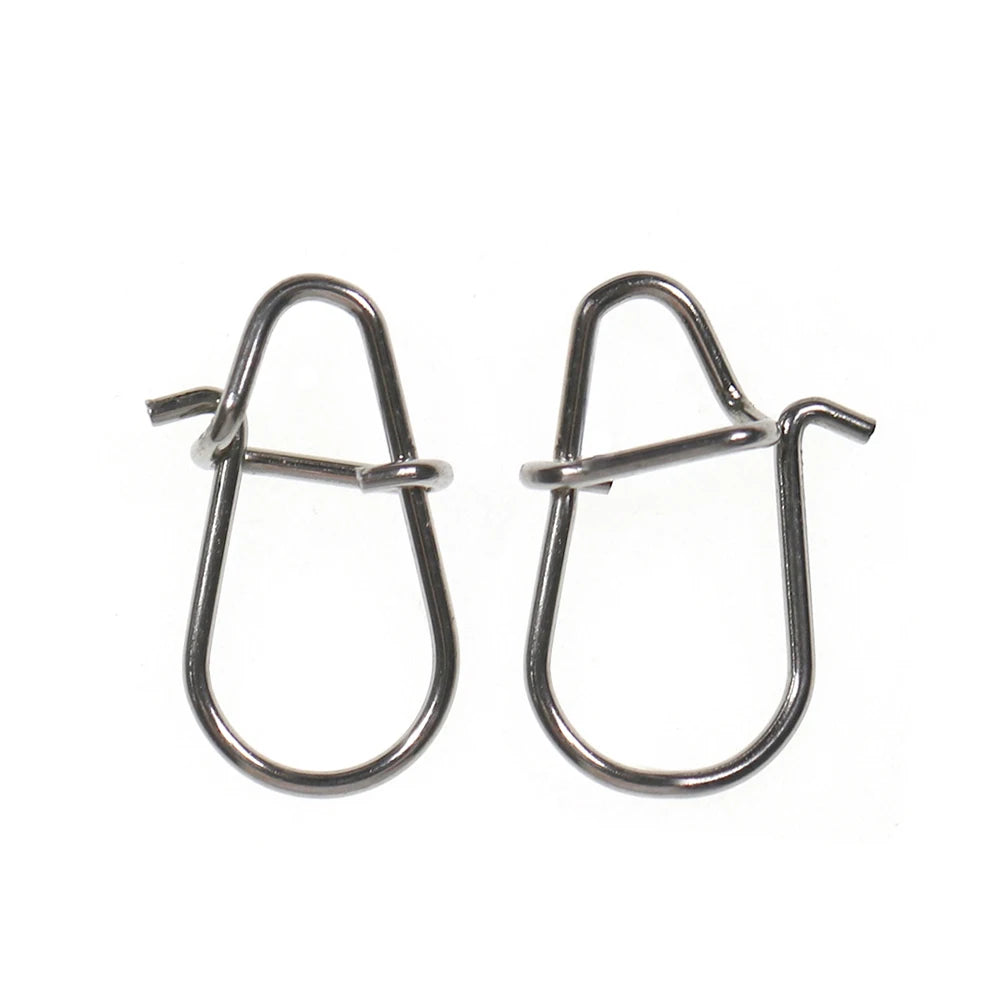 0# - 3# Stainless Steel Gourd Shape Snap Strong Strength Fishing Line Lure Rigs Connector Accessories Corrosion-resistance