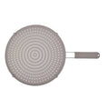 Handle Gray Silicone Kitchen Strainer Oil-Proof Frying Mesh Colander 50x32cm Stainless Steel Eco-Friendly Pot Lid Vegetable