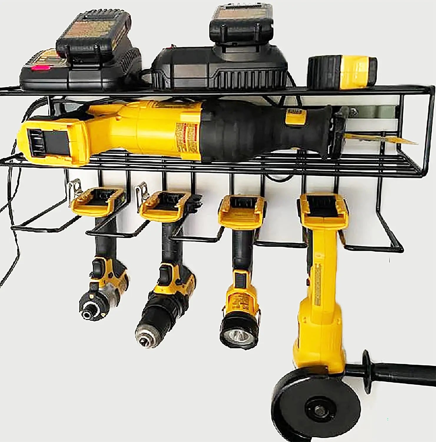 Heavy Duty Floating Tool Shelf Hanging Wall Mounted Electric Drill Tools Storage Rack for Handheld & Power Tools