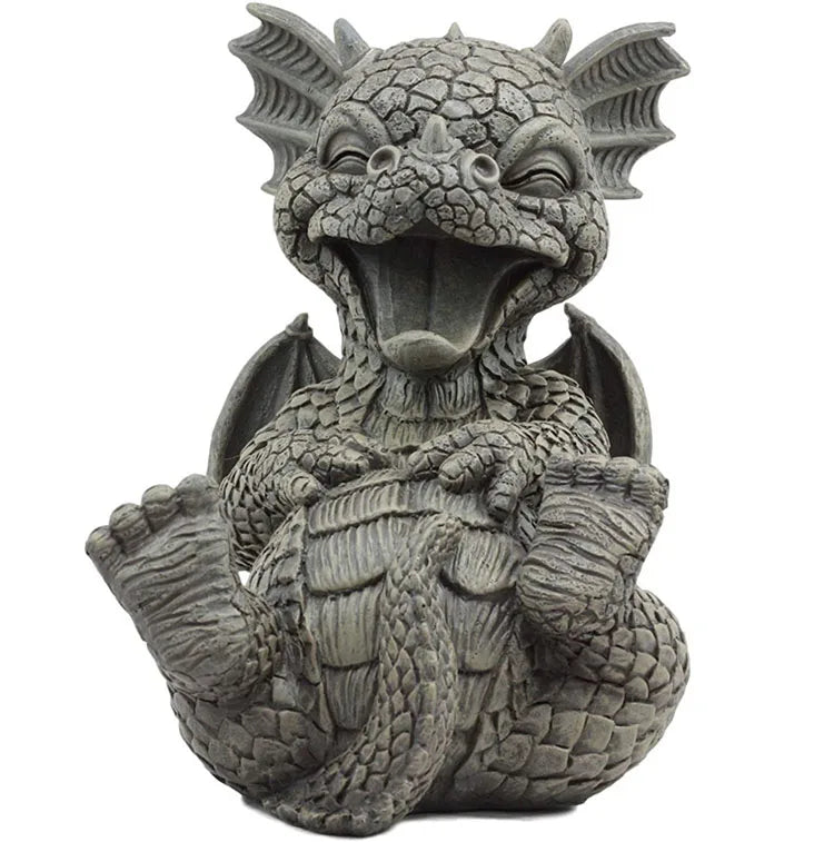 DIY Diy Cute little dragon resin art crafts statues anime figurines home decor garden ornaments landscaping outdoor decorations