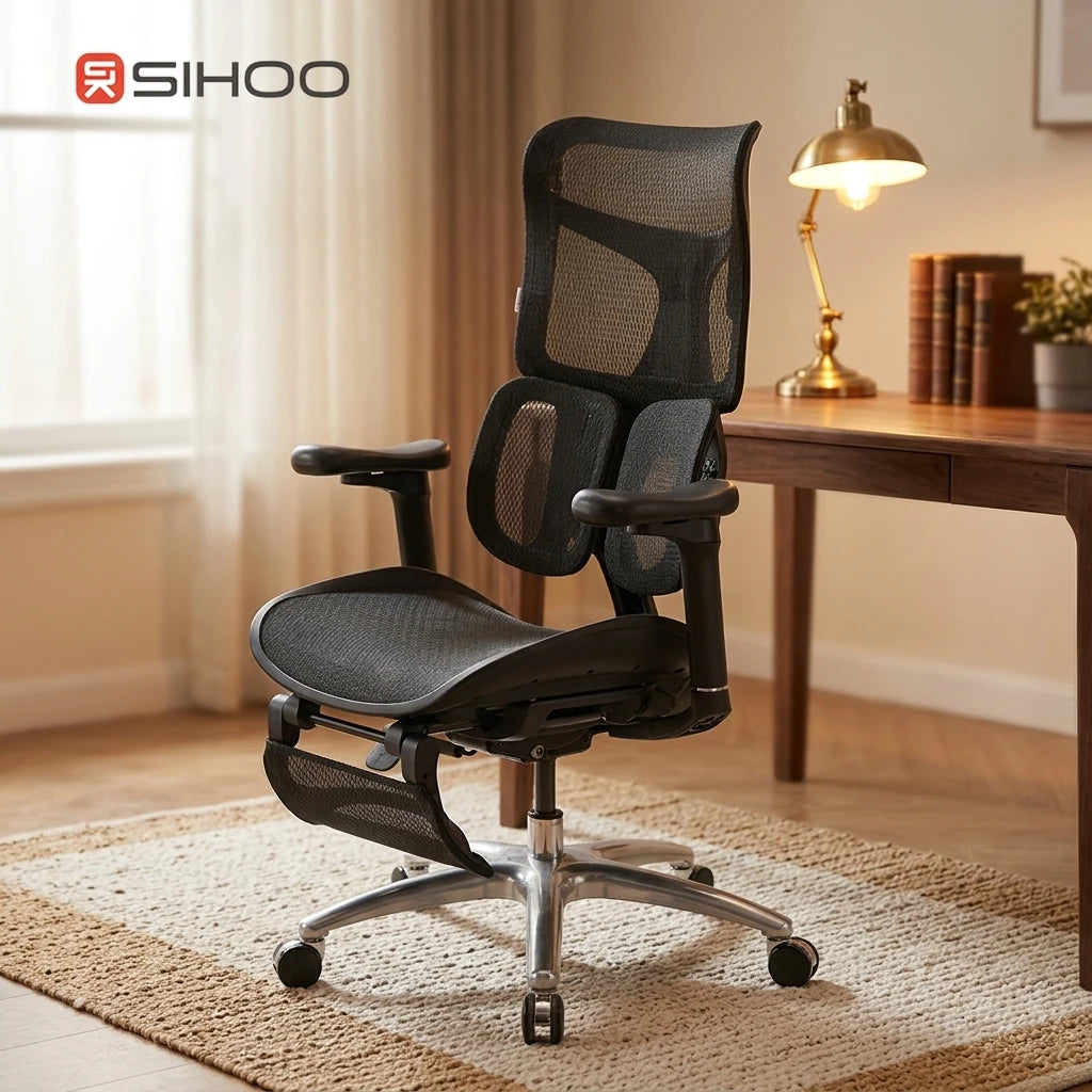 SIHOO S100 Modern Ergonomic Gaming Chair with Ultra Soft 4D Armrests and Dynamic Lumbar Support Mesh Office Seat
