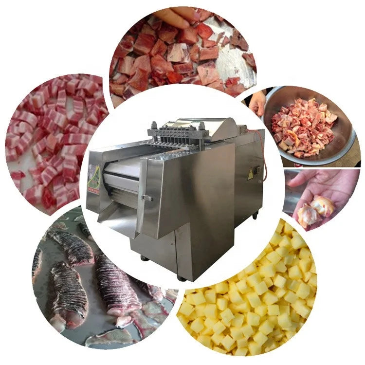 Small Frozen Meat Cube Cutter Chicken Meat Cutting Machine