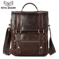 Royal Bagger Messenger Bags for Men Retro Genuine Cow Leather Real Cowhide Business Leisure Handbag Sling Bag Shoulder Pocket