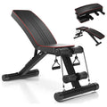 CooSport Durable Adjustable Iron Metal Dumbbell Bench Foldable Unisex Home Fitness Equipment with Sit-up Board and Fitness Chair