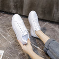 New Fashion Thick Sole Round Toe Sports Leisure White Shoes Ladies Sneakers 29
