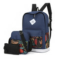 Three-piece Backpack 2025 New Korean Version Leaf Schoolbag Middle School Fashion Versatile Shoulder Computer Bag