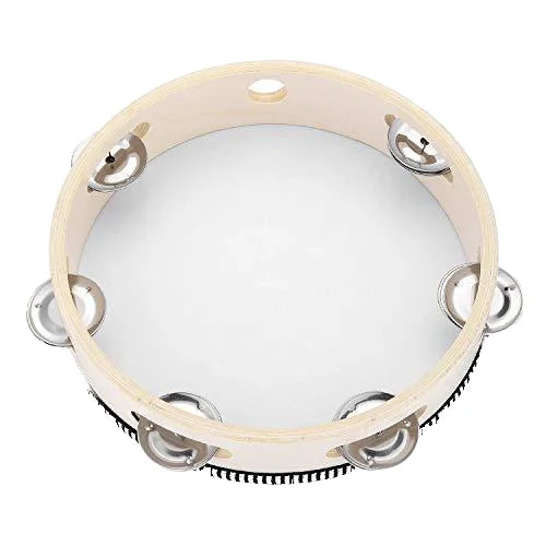 Musical Instruments 8 Inch Tambourine Drum Percussion Toys Birch Wood Children Educational Tambourine