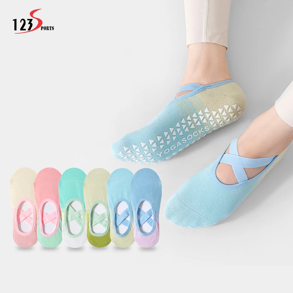 Upgrade Multifunction Sports & Fitness Yoga Socks for Women Non-Slip Grips