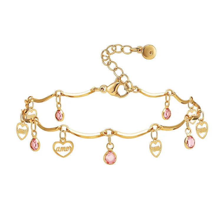 GT Hot Selling High Quality Gold Anklet 2022 Fashion New Design Brass Waterproof Anklet for Women
