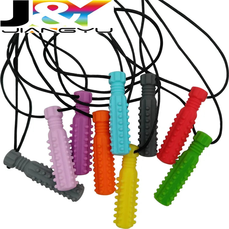 Screwdriver Sensory Chew Stick Necklace Toys for ADHD Teething Autism Biting Oral Motor Kids Adult