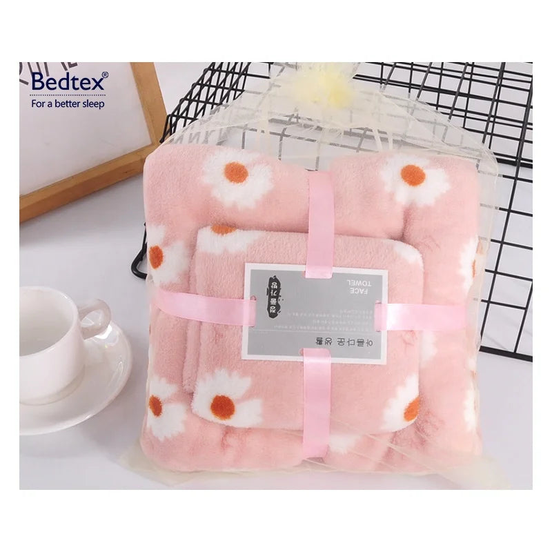 Original Boho 3d Floral Portable Pure White Floral Print Bath Towels