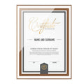 Wholesale Custom Gold Silver Eco-Friendly Durable Modern Clear Crystal A4 Size Silk Screen Printed Certificate Tabletop Photo