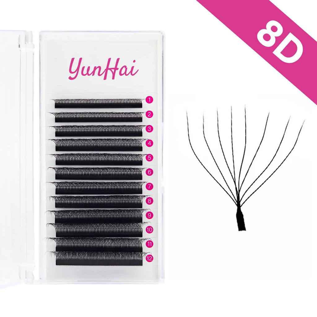 Eyelash Manufacturer Custom Yy Shape Lash Extension Professional Y Lash C Curl Lash Extensions