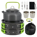 Induction Compatible Outdoor Cookware Set with Stainless Steel Cup for Easy Backpacking Picnic & Camping