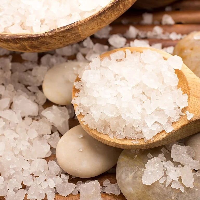 100% Natural Sea Salt Soaking Aid Rosemary Mint Scent for Body Relaxation in Bottles for Adults