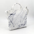 Factory Price 100% Cotton Canvas Tote Bag Customized Fashion Marble Shopping Bag with Long Strap for Women Eco