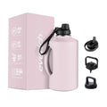 64oz 4 Different Lids Double Wall Insulated Stainless Steel Water Bottle With Custom Box