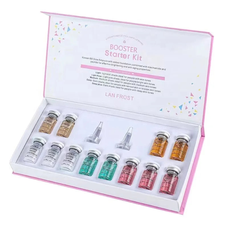 Lanfrost BB Brightening Starter Kit BB Serum Salmon Gold Ampoule BB Booster Starter Kit Face Glow Serum