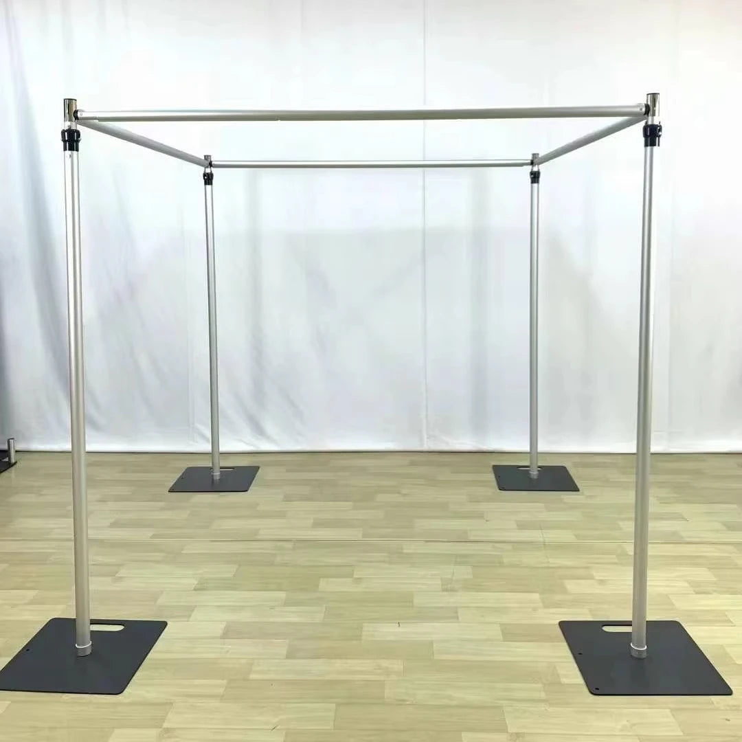 Hot Selling Double Crossbar Pipe and Drape Kit Heavy Duty Adjustable Backdrop Stand Backdrop Stand for Wedding Party Decor