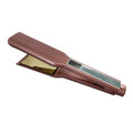 Customized Rose Gold Titanium Flat Iron for Salon Use Wide LCD Screen Hair Straightener Private Label Electric Power Household