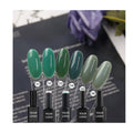 Medium Consistency Milky Base Rubber Self Leveling Gel Dark Blue & Green Coat Rubber Base Coat Gel Nail Polish for Nails Salon