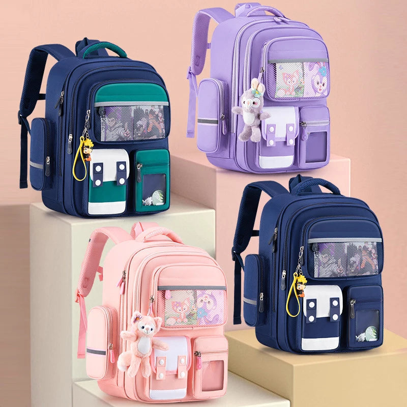 Custom Waterproof Children Mochilas Girls Bags Duffel Bag Cute Pink Junior Schoolbag for Boys Princess Student Backpack Cartoon