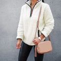 Winter Fluffy Sweater Casual Fleece Warm Oversized Sweater Women Faux Fur Christmas Pullovers Winter Coat Ladies New Autumn