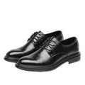 Synthetic Leather Breathable Lace-up Men's Oxford Dress Shoes Flat Pointed Toe Hard Sole for Spring Summer Autumn Winter Office