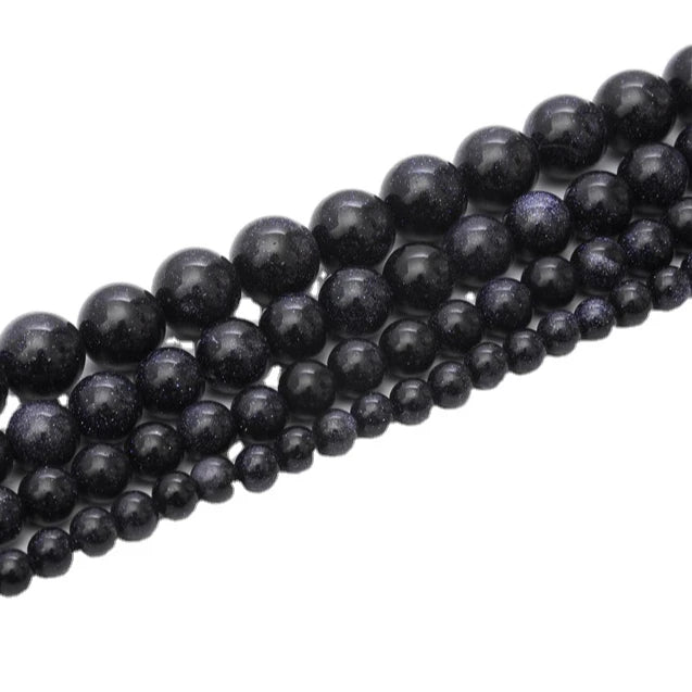Top Brands' Polished Round Natural Blue Sapphire Stone Strand Loose Bead Wholesale Crystal Lampwork & Glass Beads