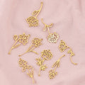 18K Gold Plated Stainless Steel Non-Tarnish Free Waterproof Birth Flower Pendant Necklace for Children 12-Month Jewelry