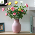 5 Heads Ranunculus Flower Artificial Silk Ranunculus Lotus for Home Hotel Wedding Decoration