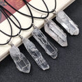 Custom Gemstone Silver Gold Wrap Natural Clear Quartz Raw Point Custom Raw Gemstone Pendant for DIY Jewelry Making