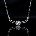 Premium Sense of Fashion Versatile Angel wings GRA Moissanite Pendant S925 Sterling Silver Necklace for Women