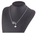 Fashion Silver Bird Leaves Chain Women Pendant Necklace