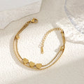 Gold love Titanium Steel Bracelet Double Wrap Bracelet Fashion Accessories