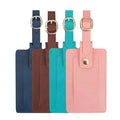 Adjustable Multi-Color Plane Boarding Pass Suitcase Tag Luxury Travel Named Baggage Tags Blank Pu Leather Luggage Tag
