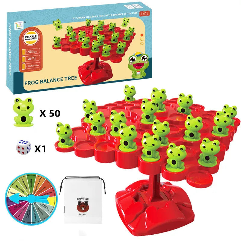 Montessori Math Frog Balance Tree Educational Leisure Parent-child Interaction Tabletop Game Kid Learning Family Puzzle Toy Gift
